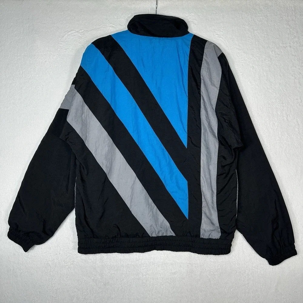 Vtg 90s USA Olympics Windbreaker‎ Jacket Mens M JCPenney Track Nylon Blocky Blue